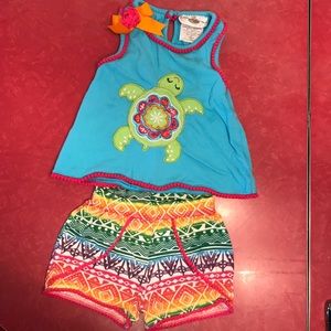 Rare Editions 18 month 2 piece shorts and tank set
